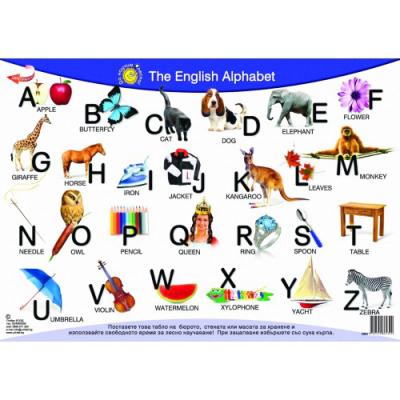 Настолно табло с английската азбука