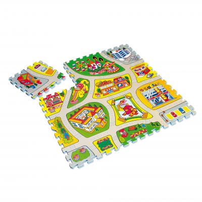 Пъзел килимче, с изобразени улици, 9 части Nowa Szkola