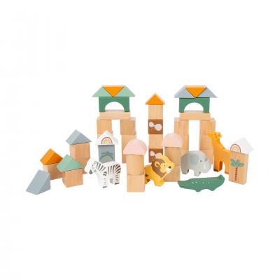 Дървен конструктор Сафари - 50 части Small Foot