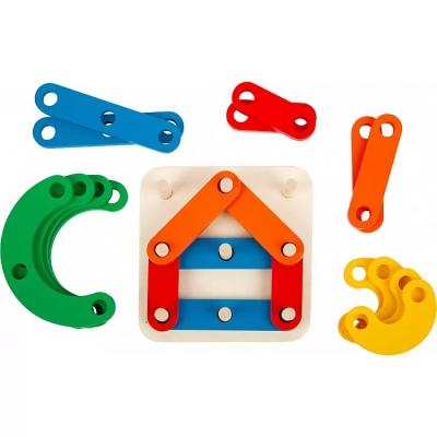 Конструиране букви и цифри - дървен пъзел