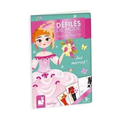 Творчески комплект със стикери - Облечи младоженците Janod